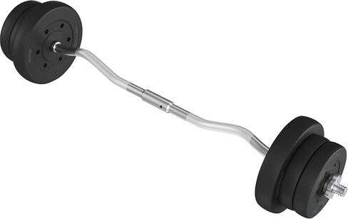 Yaheetech 55lb Olympic Barbell Dumbbell Weight Set Gym Lifting Exercise Workout Olympic Bar Curl Bar in Saudi Arabia