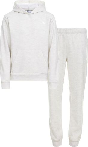 New Balance Girls Athletic 2 قطعة-Soft Fleece Pullover Hoodie Sweatshirt & Joggers Sweatsuit Activewear Set (4-12) in Saudi Arabia
