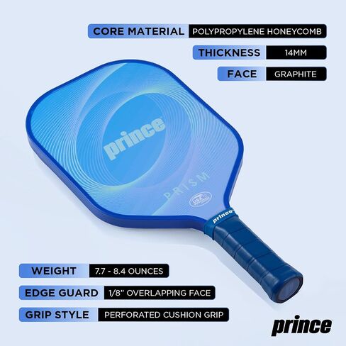 Prince - Pickleball Set for 6 Players with Paddles, Precision Engineered Pickleball Balls with 40 Holes Pattern, Ideal for Sports Enthusiasts in Saudi Arabia