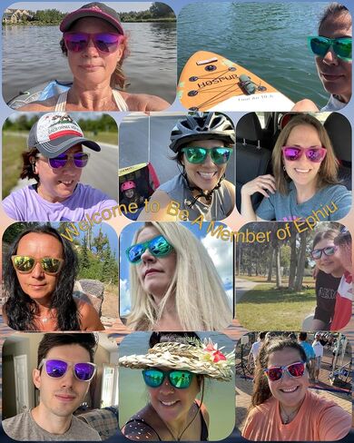 EPHIU Polarized Sports Sunglasses - Mirror Lens Square Frame for Women & Men, No Slip No Bounce Eyewear for Running, Beach in Saudi Arabia
