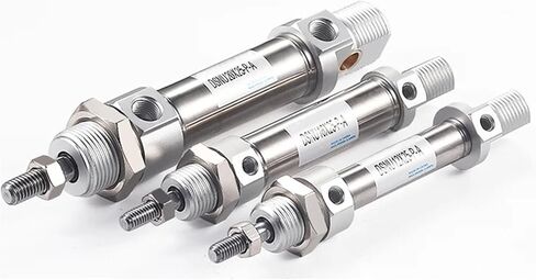 1pcs أسطوانة الهوائية الفولاذ المقاوم للصدأ من الفولاذ المقاوم للصدأ اسطوانة القلم الدائرية dsnu10/12/16x25/50/75/11/115/150/175/200-p-a (Bore 12 (DSNU 12) ، السكتة الدماغية 125 ملم) in Kuwait