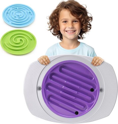 لوحة التوازن مع متاهة للأطفال ، 20 بوصة متاهة تذبذب لوحة هزاز المراقبة الحسية مع 2 كرات و 2 أقراص متاهة بديلة ، دواسات غير قابلة للانزلاق في الهواء الطلق للبنين الفتيات in Saudi Arabia