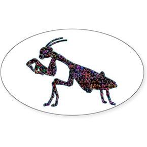 CafePress Praying Mantis Oval Sticker Oval Car Bumper Sticker in Kuwait