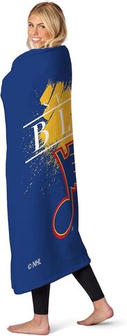 Northwest NHL St. Louis Blues Silk Touch Throw Blanket, 50" x 60", Vintage Hockey in Saudi Arabia