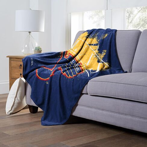 Northwest NHL St. Louis Blues Silk Touch Throw Blanket, 50" x 60", Vintage Hockey in Saudi Arabia
