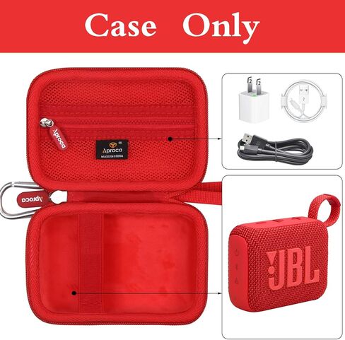 حقيبة سفر صلبة حمراء من Aproca لجهاز JBL Go 3: مكبر صوت محمول in Kuwait
