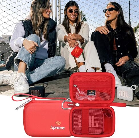 حقيبة سفر صلبة حمراء من Aproca لجهاز JBL Go 3: مكبر صوت محمول in Kuwait