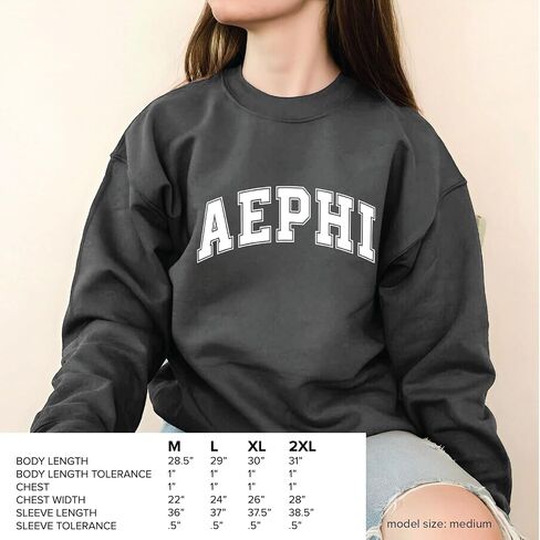متجر نادي نسائي Tri Sigma Sweatshirt - Sweece Crewneck Sweatshirt ، مع تصميم الحروف اليونانية اسكواش in Saudi Arabia