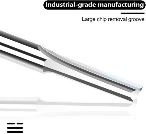 3.175mm ساق قاطع طحن الفتحة المستقيمة 1.0-3.175mm 2 الناي CNC جهاز التوجيه البت Carbide End Mill CNC Tool (3.175x2.5x22x38) in Kuwait