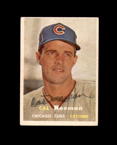 Cal Neeman Signed 1957 Topps Chicago Cubs Autographed in Saudi Arabia