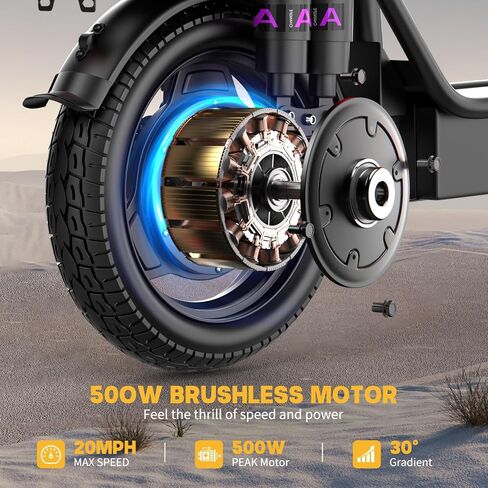 14" Electric Scooter with Seat Adult, 700W Peak Motor 720Wh Battery, 35 Miles Range, 25Mph Max Speed, Height-Adjustable Comfort Seat, Commuter Escooter with Carry Basket in Saudi Arabia