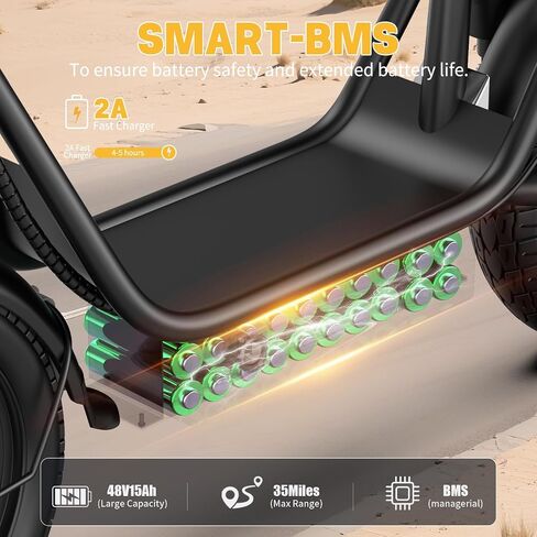 14" Electric Scooter with Seat Adult, 700W Peak Motor 720Wh Battery, 35 Miles Range, 25Mph Max Speed, Height-Adjustable Comfort Seat, Commuter Escooter with Carry Basket in Saudi Arabia
