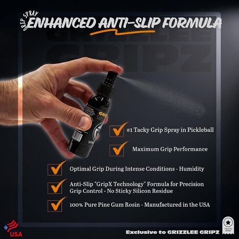 Anti-Slip Tacky Grip Spray for Athletes | Enhanced Sweat-Proof Control with GripX Technology for Pickleball, Softball, Tennis, Pole Dancing, Basketball, Cycling - Maximum Tack in Saudi Arabia