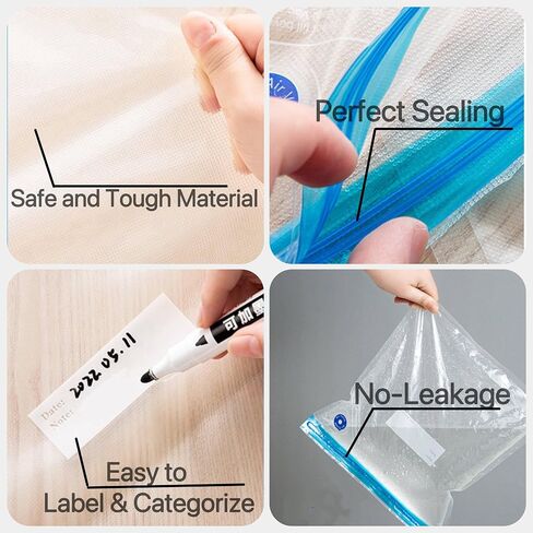Sous Vide Bags-BPA-Free Reusable Vacuum Seal Bags for Food Storage Food Freezing safe Reseal Vacuum Storage Bag for Sous Vide Cooking-HOMYLAND11.2 * 10.2in (Medium 20pcs) in Saudi Arabia