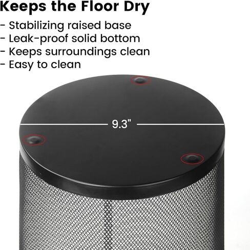6.5 Gal Trash Can for Home and Office - Rust-Resistant Mesh Waste Basket, Round Ventilated Trash Can with Open Top, No Odor - Garbage Bin for Under Desk, Bedroom - 11.6" x 11.6" x 13.4" - 2 Pack in Kuwait