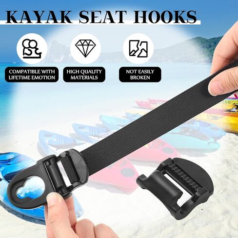 10 Pcs Plastic Kayak Seat Clips and Hooks Kayak Accessories Replacement Parts Compatible with Lifetime Emotion in Saudi Arabia