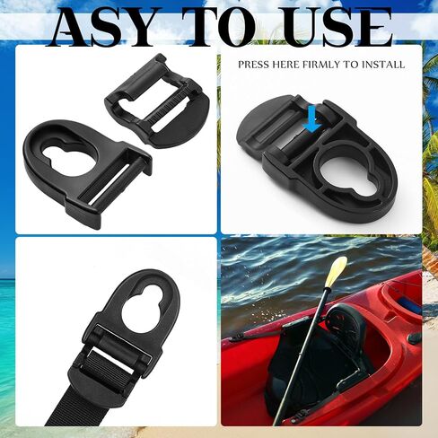 10 Pcs Plastic Kayak Seat Clips and Hooks Kayak Accessories Replacement Parts Compatible with Lifetime Emotion in Saudi Arabia