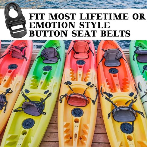 10 Pcs Plastic Kayak Seat Clips and Hooks Kayak Accessories Replacement Parts Compatible with Lifetime Emotion in Saudi Arabia