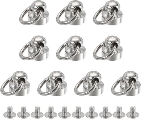 #Uus 20pcs اسحب الأزرار Ring Rivets Round Round 8x8mm for Diy Brass Silver Tone in Saudi Arabia
