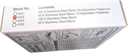 Generic Beze Make-A-Clamp Kit 4002 ، نظام مشبك خرطوم الفولاذ المقاوم للصدأ. تحتوي المجموعة على شريط 50 قدم ، 10 السحابات و 5 روابط. in Kuwait