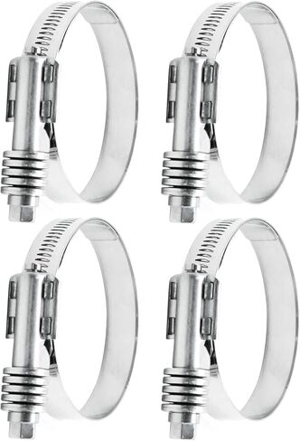 4 Pack Heavy Duty Worm Hose Clamps, 304 Stainless Steel Worm Gear Hose Clamps, Adjustable 57-79 Mm Worm Gear Drive Hose Clamps for Plumbing, Water Pipe in Kuwait