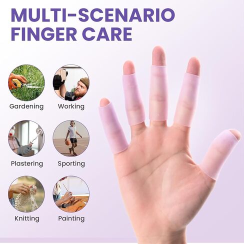 20 PCS هلام حماة أصابع الهلام - وسائد وأكمام إصبع السيليكون وحماية - يوفر ضمادات أصابع الإصبعية الإغاثة لتكسير الأصابع والذرة والبثور والكسيح (واضح) in Kuwait