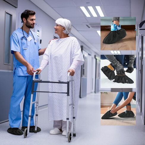 قسط التخلص من التمهيد والأحذية يغطي الجوارب | 100 حزمة | حماة متينة ، غير انزلاق ، غير سامة ، مقاومة للماء ، قابلة لإعادة التدوير للداخلية والخارجية | حجم كبير يناسب معظم الأحذية in Saudi Arabia