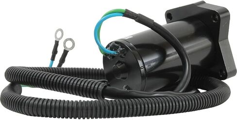 New 12 Volt Trim Motor Compatible With Yamaha Outboard F40TLR 2001-2007 40HP Engine 67C-43880-00-00, 67C-43880-01, 67C-43880-01-00 0.346in Shaft OD, 5.236in Length, 9 Spline Shaft in Saudi Arabia