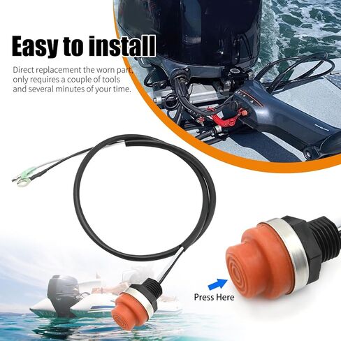 6A0-82550-00 Boat Engine Stop Switch Stopswitch, Replacement for Yamaha Outboard Many Models Series 2 or 4 Stroke, Replaces 6E0-82550-00 6E0-82550-01 6M8-82550-00 in Saudi Arabia