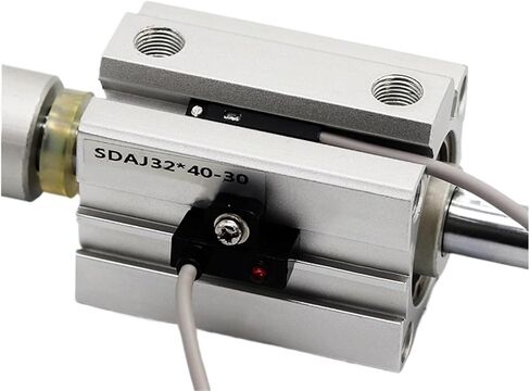 1PCS SDAJ20/25/32/40/50/63 مم تجويف أدوات مكبس مزدوجة القائم بأعمال سبيكة الألومنيوم قابلة للتعديل قابلة للتعديل للهواء الهوائي الرقيق (بدون مغناطيس 20-20 ، تجويف 63 مم) in Kuwait