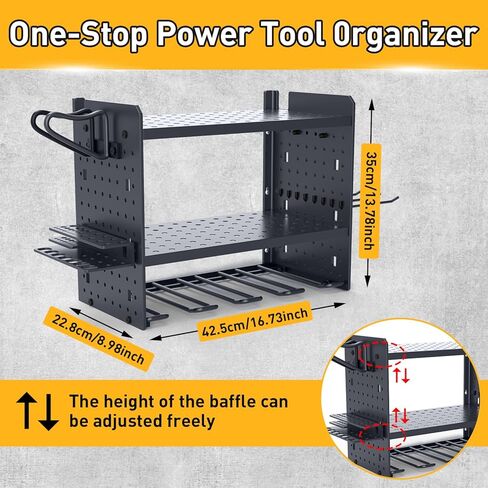 حامل جدار قابل للتعديل للأدوات المتوافقة مع الأنا ، منفاخ أوراق 200 رطل ورفع آكل الأعشاب ، تخزين أدوات المرآب متعددة الوظائف (رمادي) in Kuwait