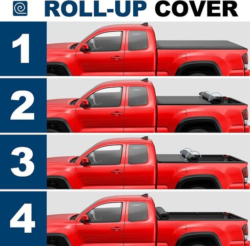 تغطية Tri-Fold Tonneau Hard Tri-Fold Fits 2020-2025 Chevy Silverado/GMC Sierra 2500 HD 3500 HD مع 6.9ft (82.2in) سرير شاحنة مع خلع خلفي متعدد الإحساس | في الأعلى | in Kuwait