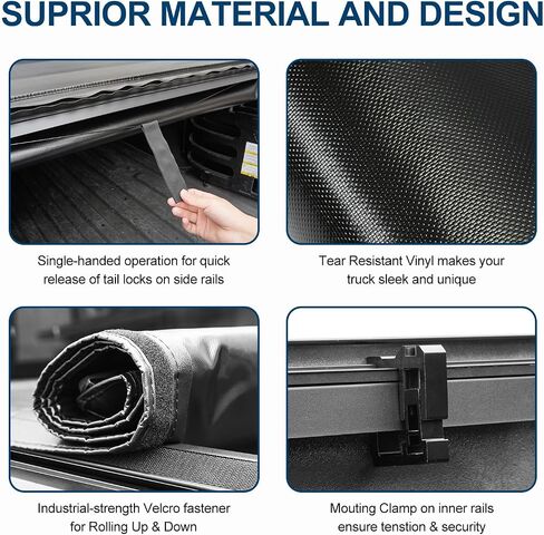 تغطية Tri-Fold Tonneau Hard Tri-Fold Fits 2020-2025 Chevy Silverado/GMC Sierra 2500 HD 3500 HD مع 6.9ft (82.2in) سرير شاحنة مع خلع خلفي متعدد الإحساس | في الأعلى | in Kuwait