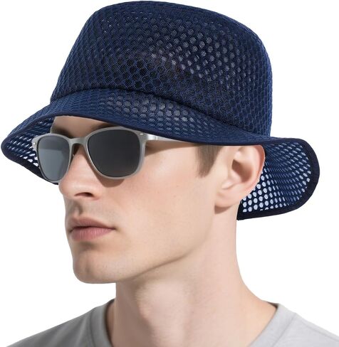 Mesh Bucket Hat for Women: Summer Hats for Men - Breathable Beach Hat - Safari Hat Gardening Hiking Fishing Hats in Saudi Arabia