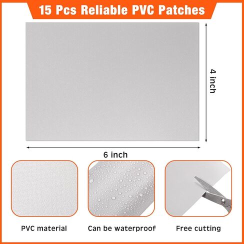تشمل مجموعة إصلاح القوارب القابلة للنفخ Gejoy 15 × تصحيح PVC ، برميل صيانة 1 × ، وجع 1 × صمام ، وفرشاة 1 × و 3 × 3 جرام ، وبقع إصلاح القوارب المطاطية لمواصلة لخط الطوف قوارب زورق كاياك in Saudi Arabia
