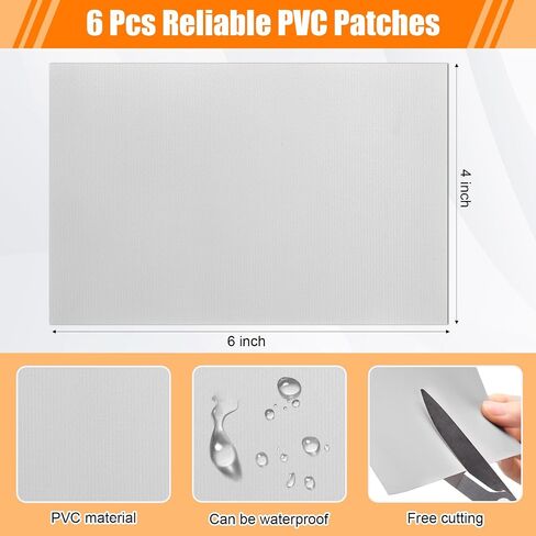 Inflatable Boat Repair Kit Pool Liner Patch Kit Include 6 Pcs and 3 Roll PVC Patch, 1 Clear TPU Repair Tape, 2 x 30 ml Glue, 1 Maintenance Barrel for Air Mattress Tent Swimming Ring Raft in Saudi Arabia