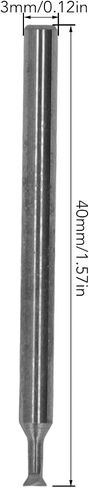 Dovetail End Mill Cutter Carbide 2 Flute Digital Metalwork Cutting Endmill Tool 3mm, for Metric Format with Universal Shank Type (3 X 45 Degree X 40L) in Saudi Arabia