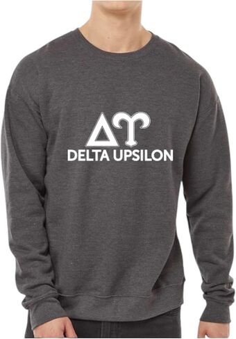 متجر نادي نسائي Delta Upsilon Sweatshirt - Sweece Crewneck Sweatshirt ، مع تصميم الحروف اليونانية اسكواش in Saudi Arabia
