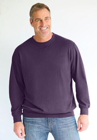 Kingsize للرجال الكبير والطويل طويل القامة خفيفة خفيفة من الصوف Crewneck قميص in Saudi Arabia