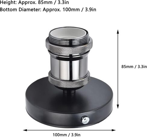 E26 E27 Light Socket, Vintage Ceiling Lamp Holder, 100‑240V Lamp Socket with Accessories, Screw Head Light Bulb Holder Base for Kitchen Bedroom Living Room, Black in Saudi Arabia