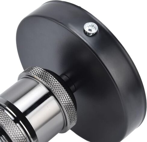 E26 E27 Light Socket, Vintage Ceiling Lamp Holder, 100‑240V Lamp Socket with Accessories, Screw Head Light Bulb Holder Base for Kitchen Bedroom Living Room, Black in Saudi Arabia