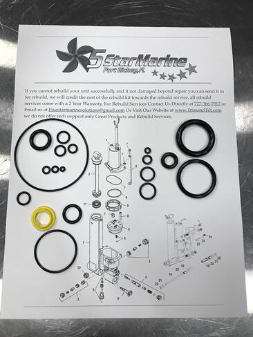 Rebuild KIT!!! Mercury Force 25 30 35 40 50 60Hp Tilt Trim 827668 A25-827668A in Saudi Arabia