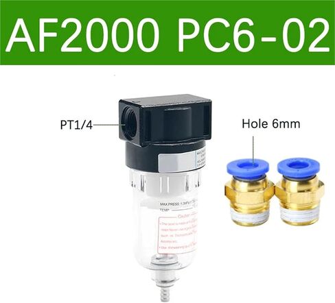 1pcs AF2000 1/4'' Air Treatment Filter Pneumatic Component(AF2000 PC6-02) in Kuwait