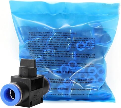 50pcs Pneumatic Fittings Hands Valves Fitting Speeds Switch Controller Air Water Tube Connector 4mm 6mm 8mm 10mm 12mm(10mm) in Saudi Arabia