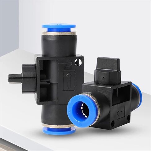 50pcs Pneumatic Fittings Hands Valves Fitting Speeds Switch Controller Air Water Tube Connector 4mm 6mm 8mm 10mm 12mm(10mm) in Saudi Arabia