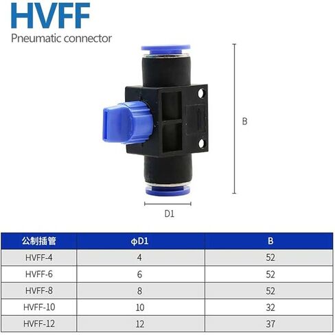 50pcs Pneumatic Fittings Hands Valves Fitting Speeds Switch Controller Air Water Tube Connector 4mm 6mm 8mm 10mm 12mm(10mm) in Saudi Arabia