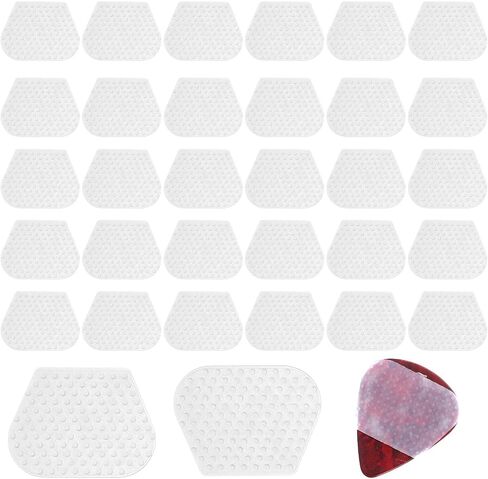 32 PCS Guitar Pick Grips with 3 Guitar Ricks Silicone Soft Grips ansi slip و seffice ، تساعدك على الاحتفاظ بالغيتار بإحكام in Saudi Arabia