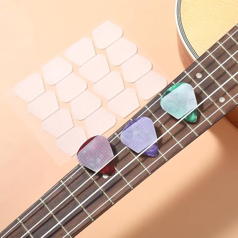 32 PCS Guitar Pick Grips with 3 Guitar Ricks Silicone Soft Grips ansi slip و seffice ، تساعدك على الاحتفاظ بالغيتار بإحكام in Saudi Arabia