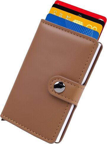 Wallet for Men Wallet with Slim Pop Up Card Holder 9-13 Cards, Bifold Minimalist Smart Wallet RFID Blocking Credit Card Holder Compact Metal Aluminum Card Case in Kuwait