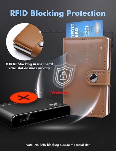 Wallet for Men Wallet with Slim Pop Up Card Holder 9-13 Cards, Bifold Minimalist Smart Wallet RFID Blocking Credit Card Holder Compact Metal Aluminum Card Case in Kuwait